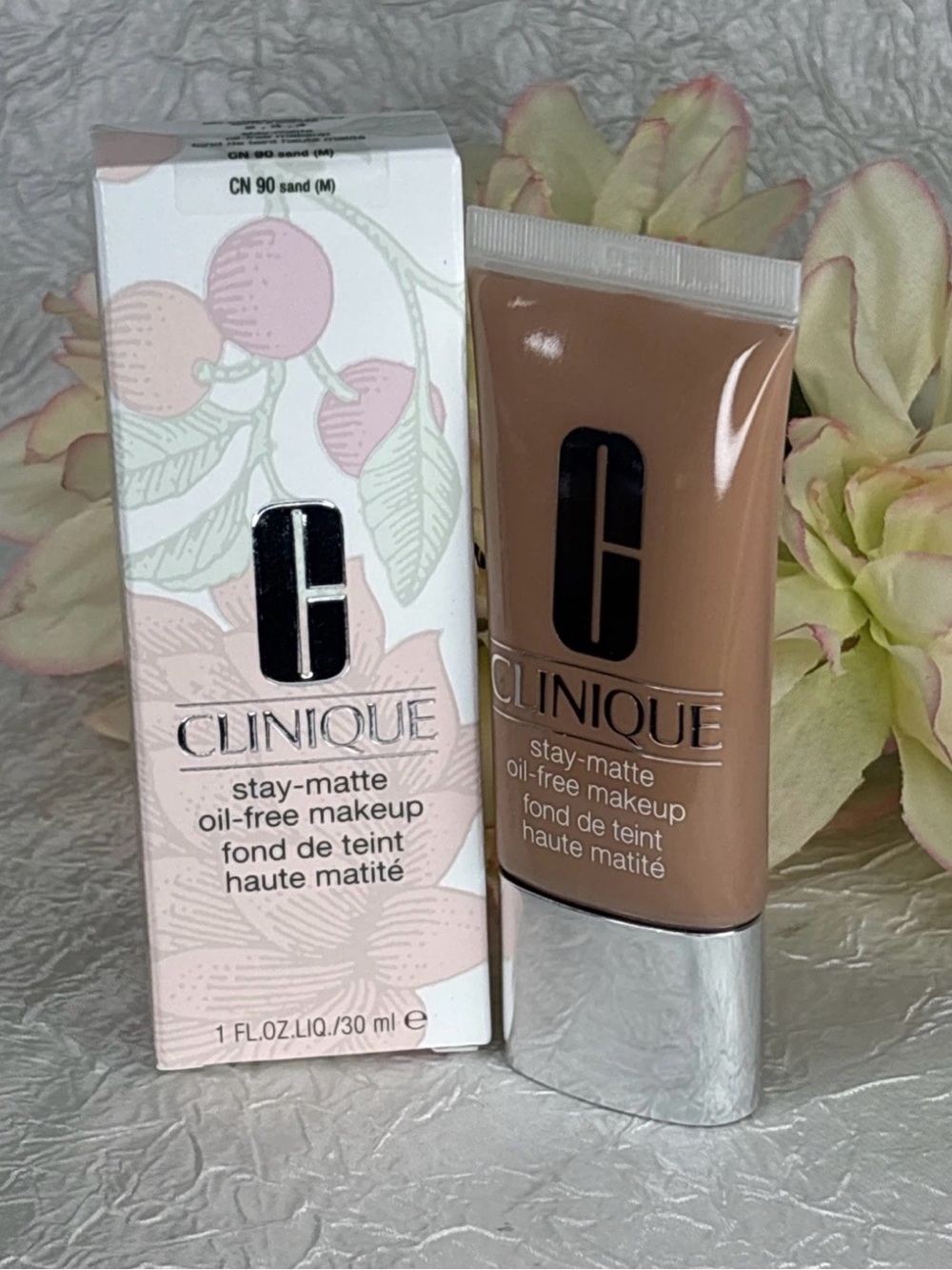 CLINIQUE Stay-matte Oil-free Makeup ~ CN 90 SAND (M) ~ Full Size NIB